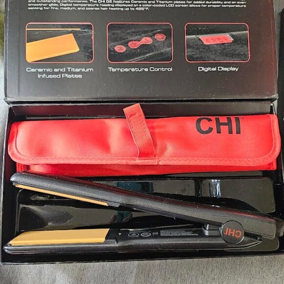 CHI G2 2nd Generation Black 1" Ceramic And Titanium Infused Hairstyling Iron - Picture 5 of 9